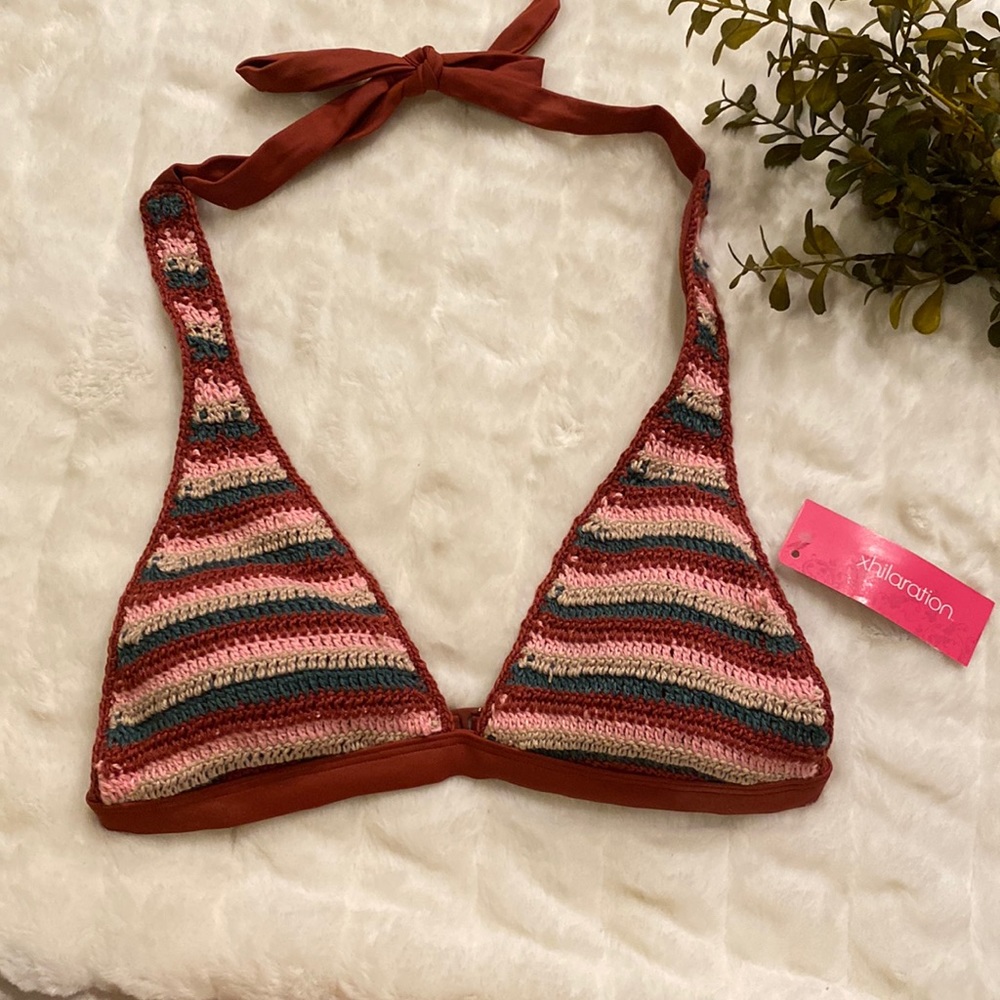 Crochet Multi-Color Swim Top